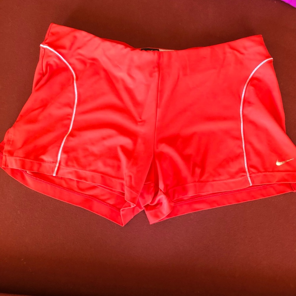 Nike Medium red shorts with built-in compression shorts